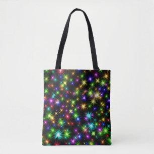 Multicolor Christmas Star Rays-57191 Tote Bag