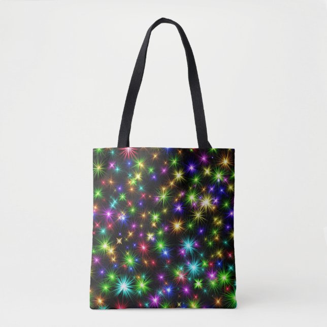 Multicolor Christmas Star Rays-57191 Tote Bag (Front)