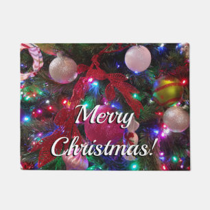 Multicolor Christmas Tree Colourful Holiday Doormat