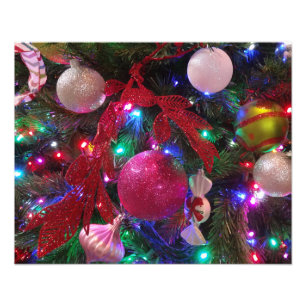 Multicolor Christmas Tree Colourful Holiday Photo Print