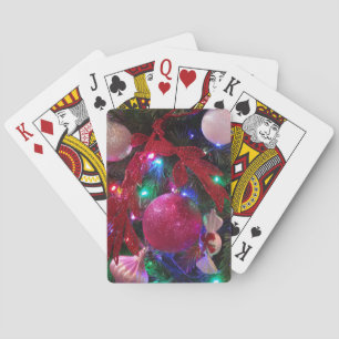 Multicolor Christmas Tree Colourful Holiday Playing Cards