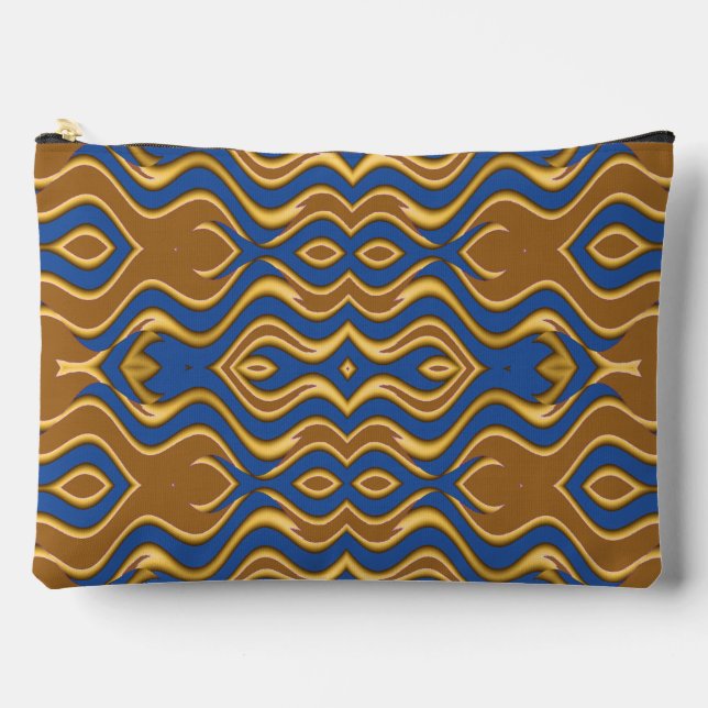 Multicolor classic trendy makeup accessory pouch (Front)