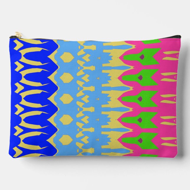 Multicolor classic trendy makeup accessory pouch (Front)