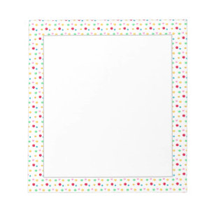 Multicolor Confetti on White Simple Notepad