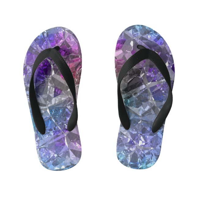 Multicolor Crystal Kid's Thongs (Footbed)