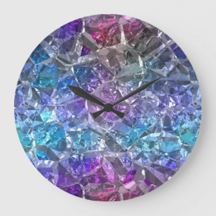Multicolor Crystal Large Clock