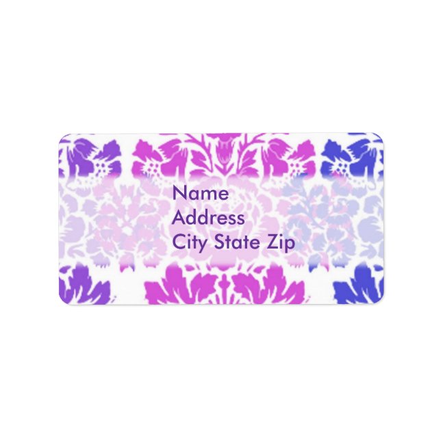 Multicolor Damask Label (Front)