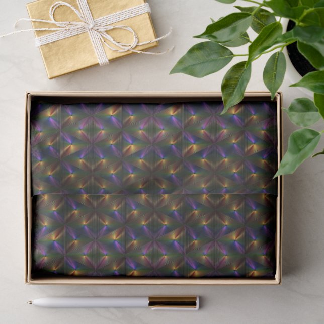 Multicolor diamond art patterned tissue paper (Gift)