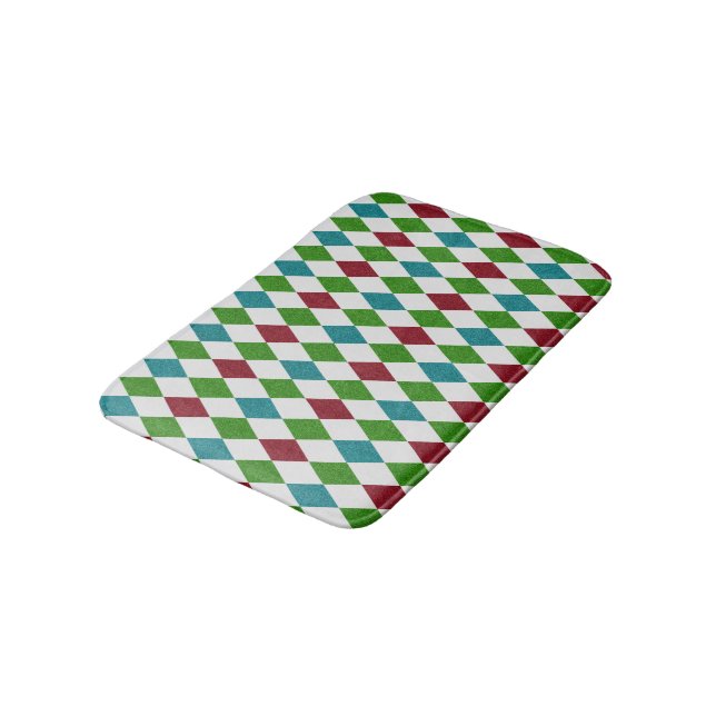 Multicolor Diamond Glitter Bath Mat (Angled)