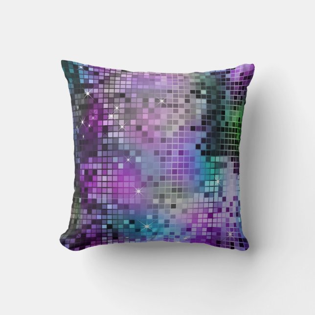 Multicolor Disco Glitter Cushion (Front)