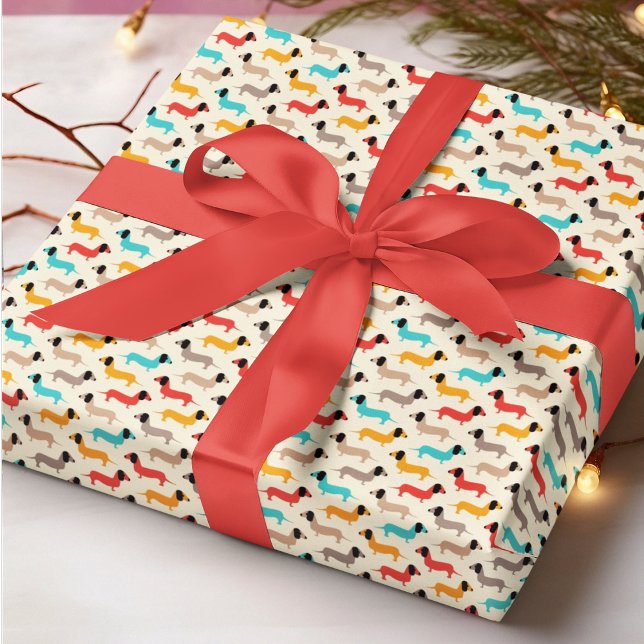 Multicolor Dog Cartoon Wrapping Paper (pet animal dog birthday packing gift wrap,gift wrapping paper,return gift wrap paper,paper gift)