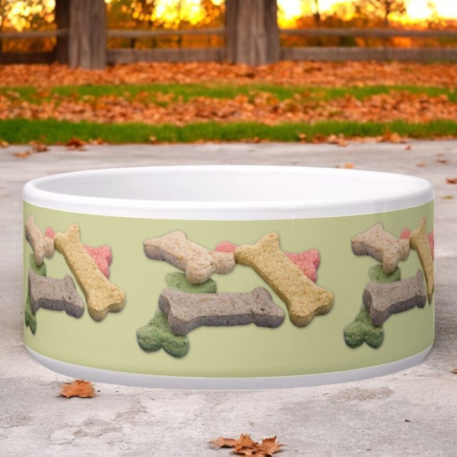 Multicolor Dog Treat Photograph (design runs around the entire bowl)