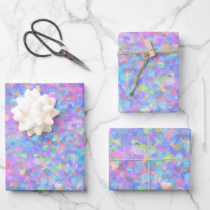 Multicolor Dot Art Wrapping Paper Sheet