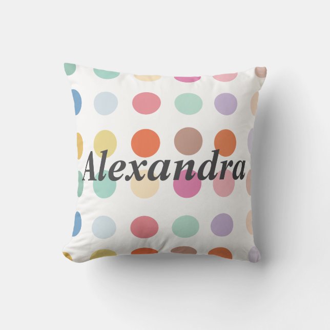 Multicolor Dots Pattern Cushion (Front)