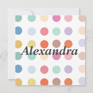 Multicolor Dots Pattern Greeting Card 