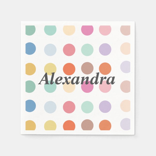 Multicolor Dots Pattern Napkin (Front)