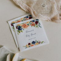 Multicolor Elegant Floral Baby Shower Napkins
