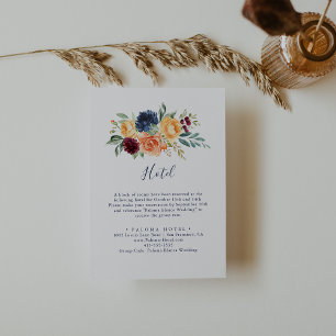 Multicolor Elegant Floral Hotel Enclosure Card