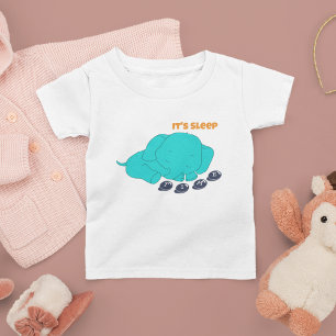 Multicolor Elephant Cartoon  Baby T-Shirt