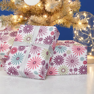 Multicolor ethnic pastel floral seamless wrapping paper