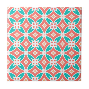 Multicolor Ethnic Pattern Ceramic Tile