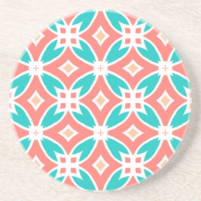 Multicolor Ethnic Pattern Coaster (Front)