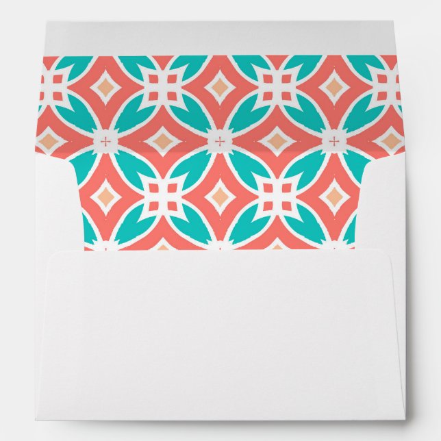 Multicolor Ethnic Pattern Envelope (Back (Bottom))