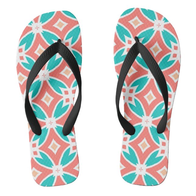 Multicolor Ethnic Pattern Thongs (Footbed)