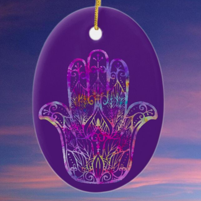 Multicolor Filigree Hamsa   Ceramic Ornament (Creator Uploaded)