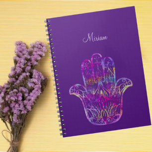 Multicolor Filigree Hamsa Notebook