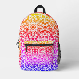 Multicolor filigree printed backpack