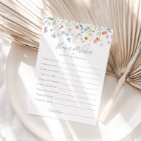 Multicolor Floral Baby Shower Hopes & Wishes Card