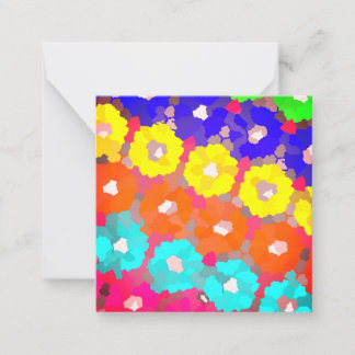 Multicolor floral  card