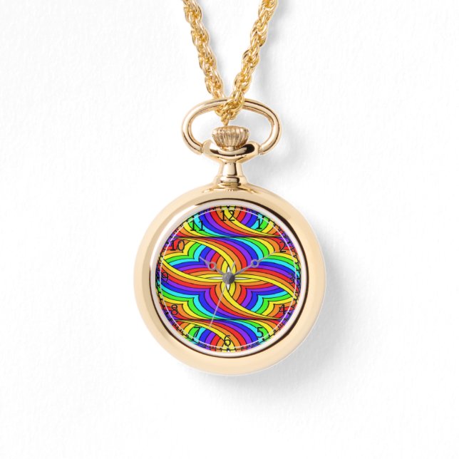 Multicolor floral design watch (Front)
