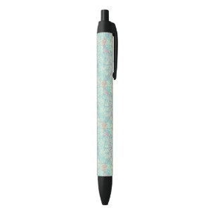 Multicolor Floral Doodle Pattern Black Ink Pen