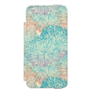 Multicolor Floral Doodle Pattern Incipio Watson™ iPhone 5 Wallet Case