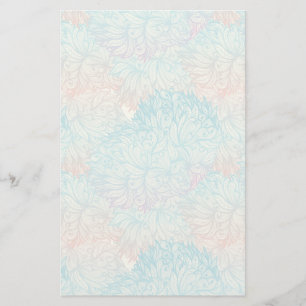 Multicolor Floral Doodle Pattern Stationery