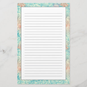 Multicolor Floral Doodle Pattern Stationery