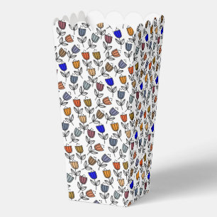 Multicolor floral pattern favour box