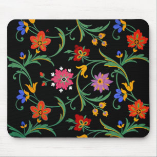 Multicolor Flowers Mouse Pad