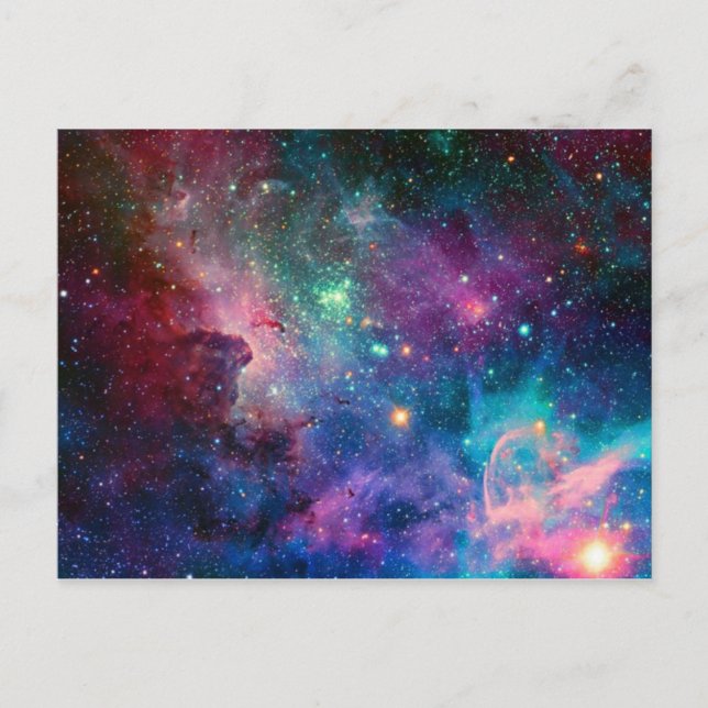 Multicolor Galaxy Postcard by S. Ambrose (Front)