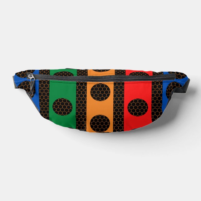 Multicolor Geometric Fanny Pack (Lay Down)