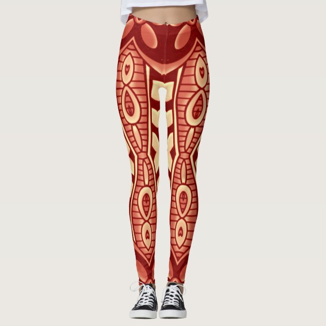 Multicolor geometric pattern "Ratti_Creative_Arts" Leggings (Front)