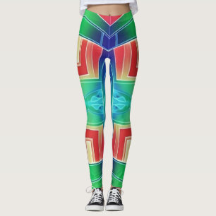 Multicolor geometric pattern "Ratti_Creative_Arts" Leggings