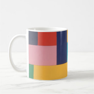Multicolor geometrical abstract collage coffee mug