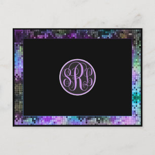 Multicolor Glitter And Sparkles Thank You Card