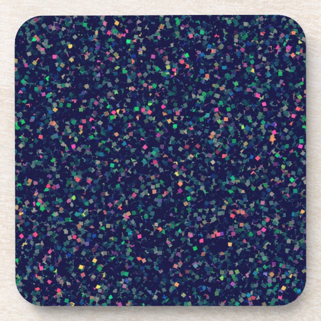 Multicolor Glitter Confetti Coaster (Front)