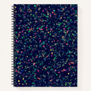 Multicolor Glitter Confetti Notebook