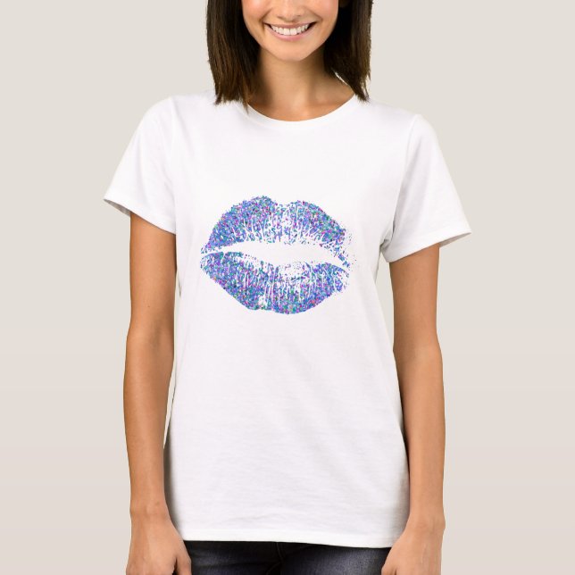 Multicolor Glitter Lips #9 T-Shirt (Front)