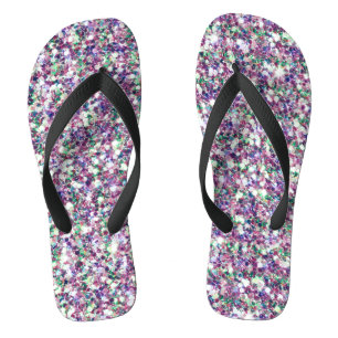 Multicolor Glitter Texture Pattern Thongs